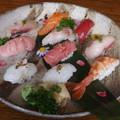 「炭と鮨」のすしおまかせ十種盛り